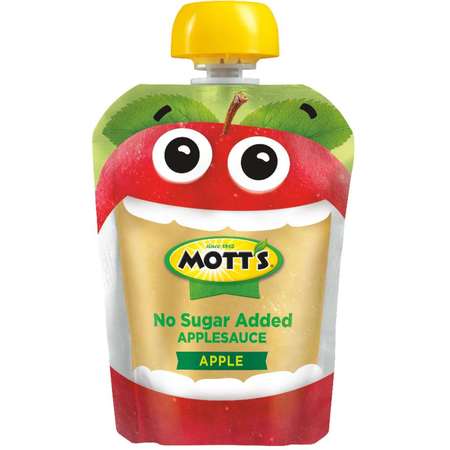 MOTTS Mott's Unsweetened Applesauce 3.2 oz. Pouch, PK48 10075322